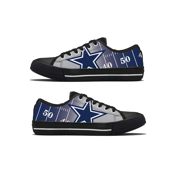Men's Dallas Cowboys Low Top Canvas Sneakers 004 Men's Dallas Cowboys Low Top Canvas Sneakers 004